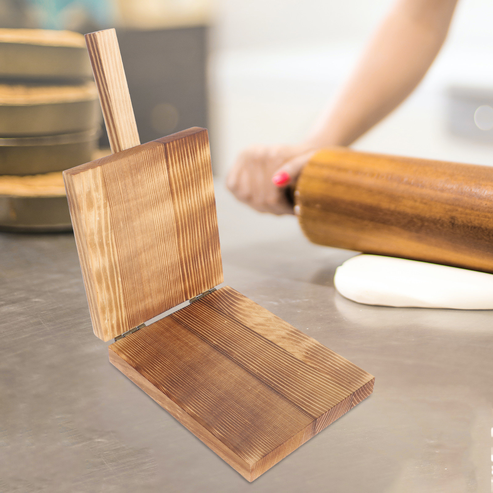 木製餃子皮プレスツール1セット、食品グレードの生地プレッサー - Dumpling Press Set のレビューと価格
