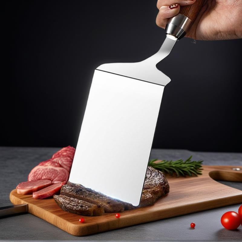 1 個ステンレス鋼フライパンピザグリルハンバーガーパティモル - Okonomiyaki Spatula のレビューと価格