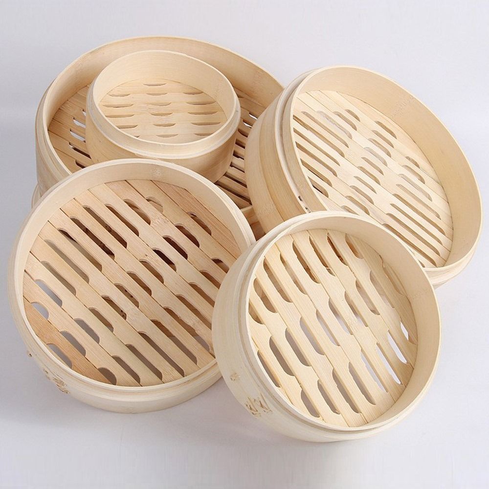 中華蒸し器 竹製蒸し器 蓋付き 点心蒸し器 蒸し籠 バオバン - Bao Steamer Bamboo のレビューと価格