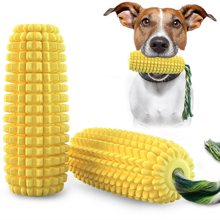 人気の耐久性のあるゴム製コーンドッグトイ、噛みつき防止ベント - Corn Dog Stick のレビューと価格