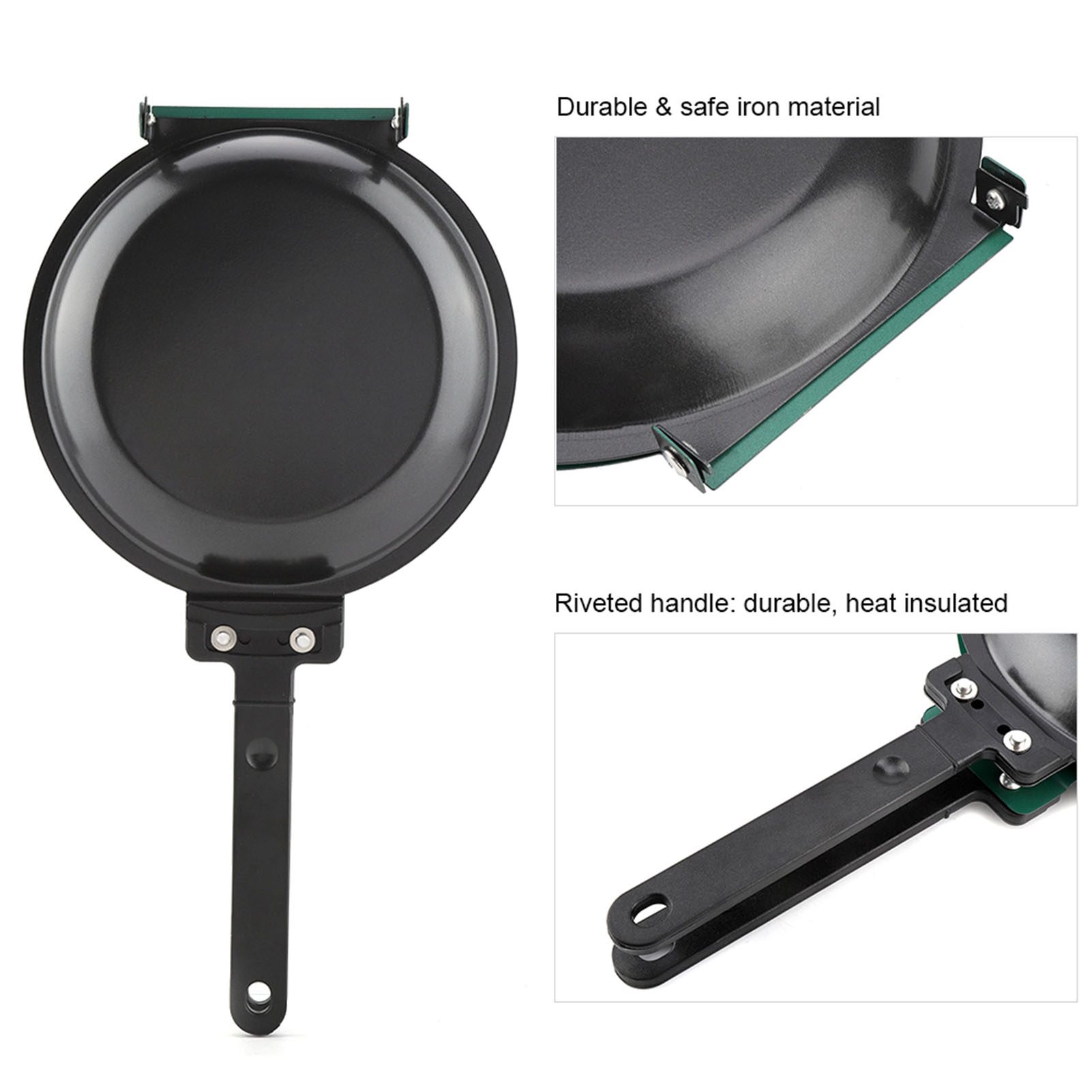 両面チタン鋼コーティングフライパンパンケーキメーカー家庭用キ - Mini Pancake Griddle のレビューと価格