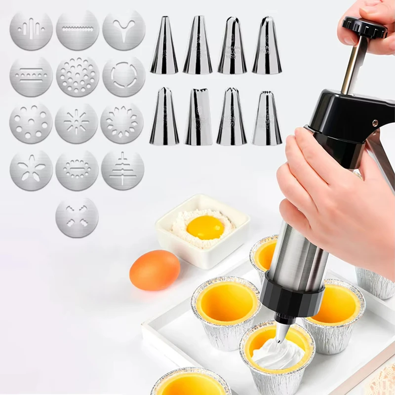 日曜大工の手動クッキーモールドガン、クッキープレスキット、装 - Churros Maker Gun のレビューと価格