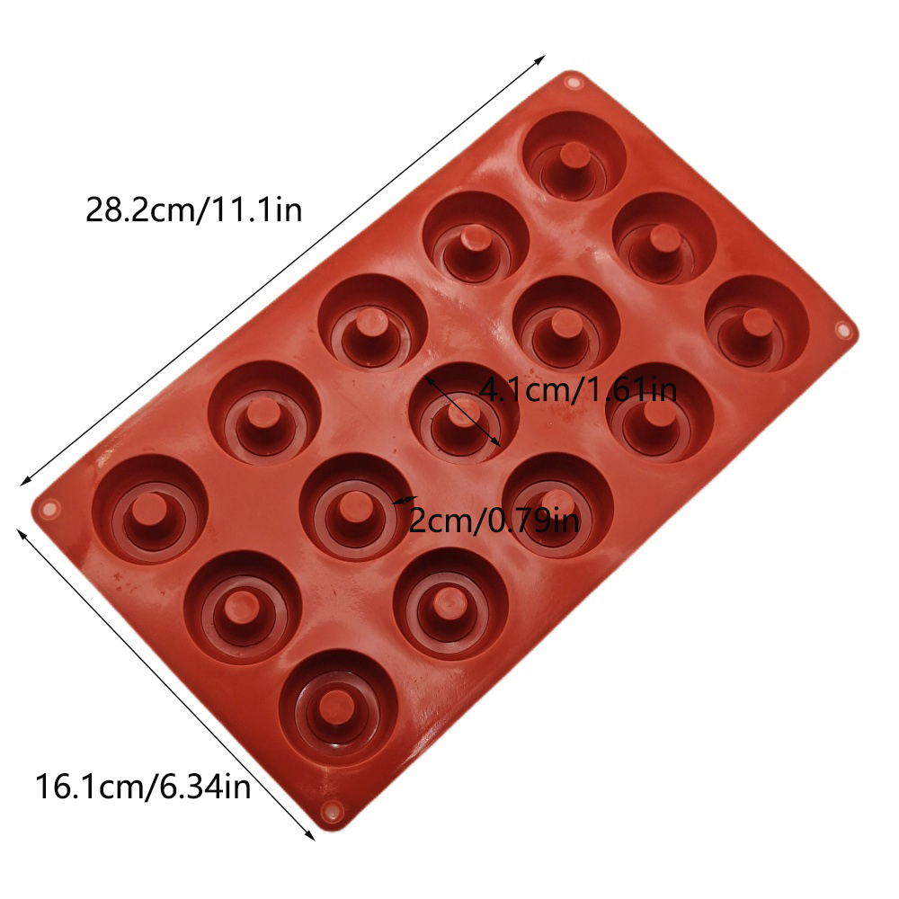 ホットセール中！15穴ワインボトル型シリコンケーキ型 DIY - Donut Mold Silicone のレビューと価格